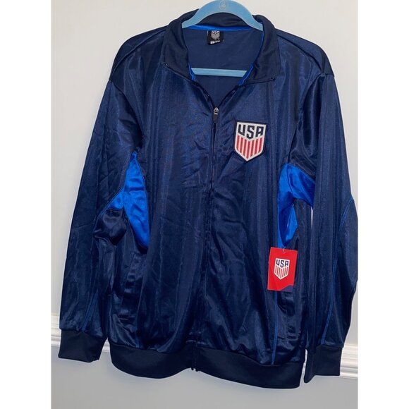 Icon Sports Officially Licensed USA Soccer Full Zip Training Soccer Track Jacket - Picture 1 of 7